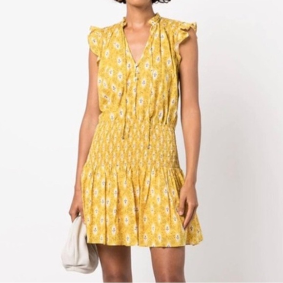 VERONICA BEARD Rayna Botanical Ikat sun dress - Picture 1 of 8